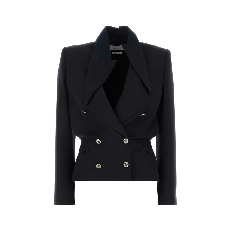 Alexander McQueen 859971qjaac 4003 Navy Giacche E Gilet