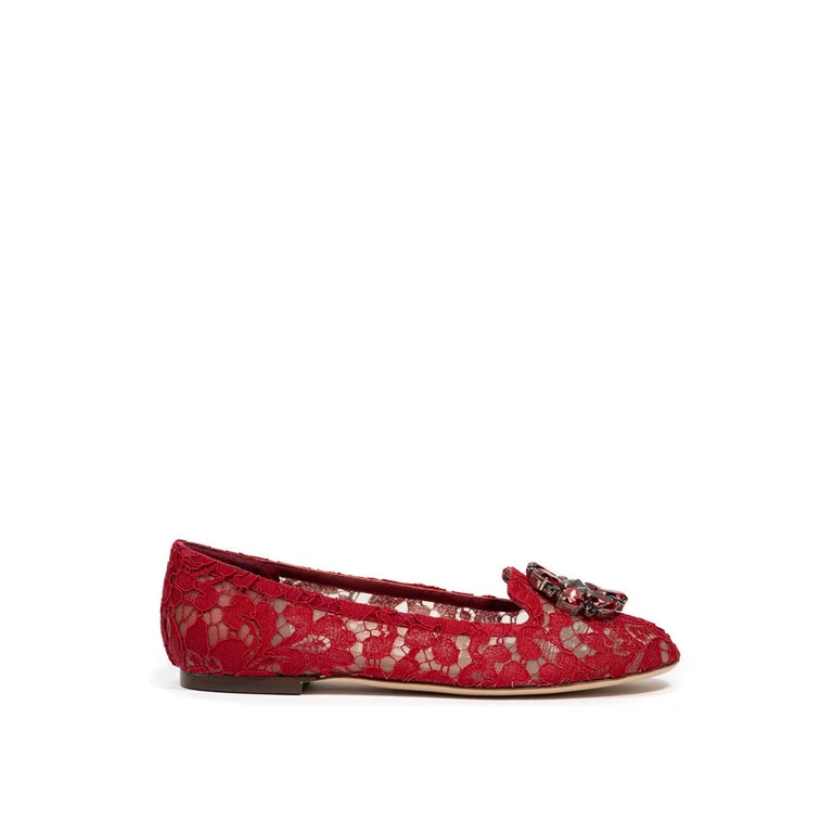 Dolce & Gabbana Red Viscose Ballet Flats - Women