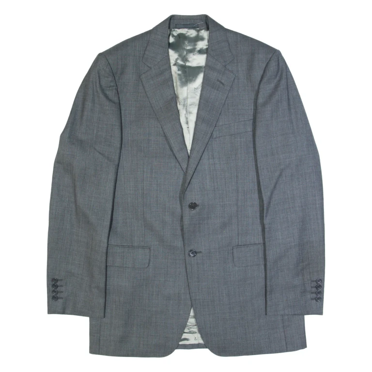 AQUASCUTUM Mens Blazer Jacket Grey Wool L