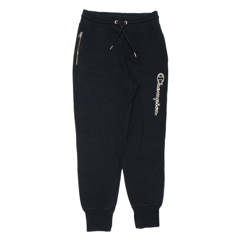 CHAMPION Womens Joggers Black Tapered XS W28 L28