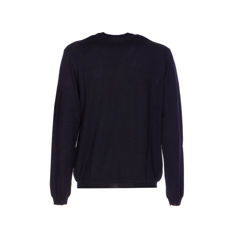 Hosio Sweaters Blue Wool - Men