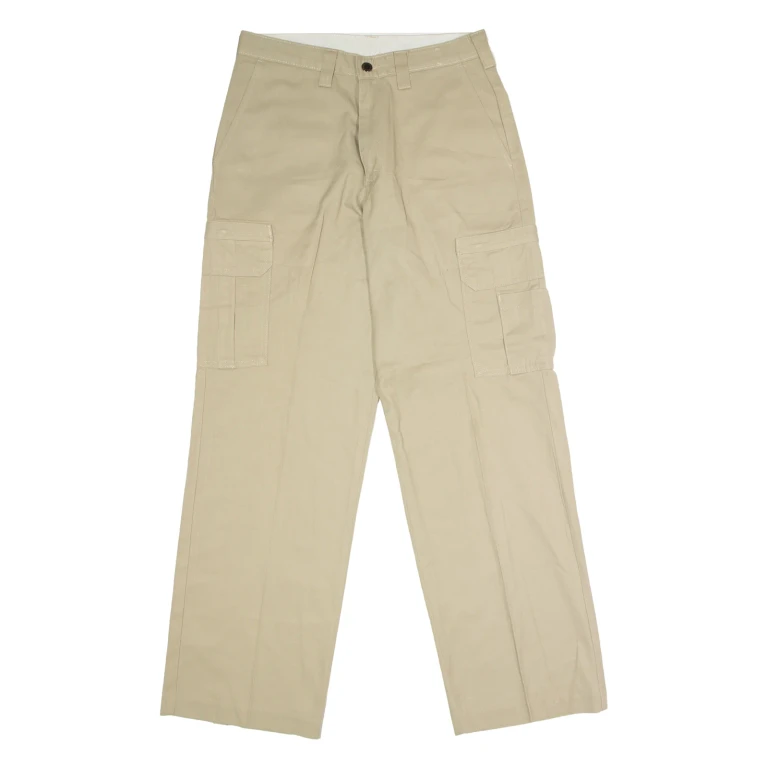 DICKIES Workwear Cargo Mens Twill Trousers Beige Regular Straight W30 L32