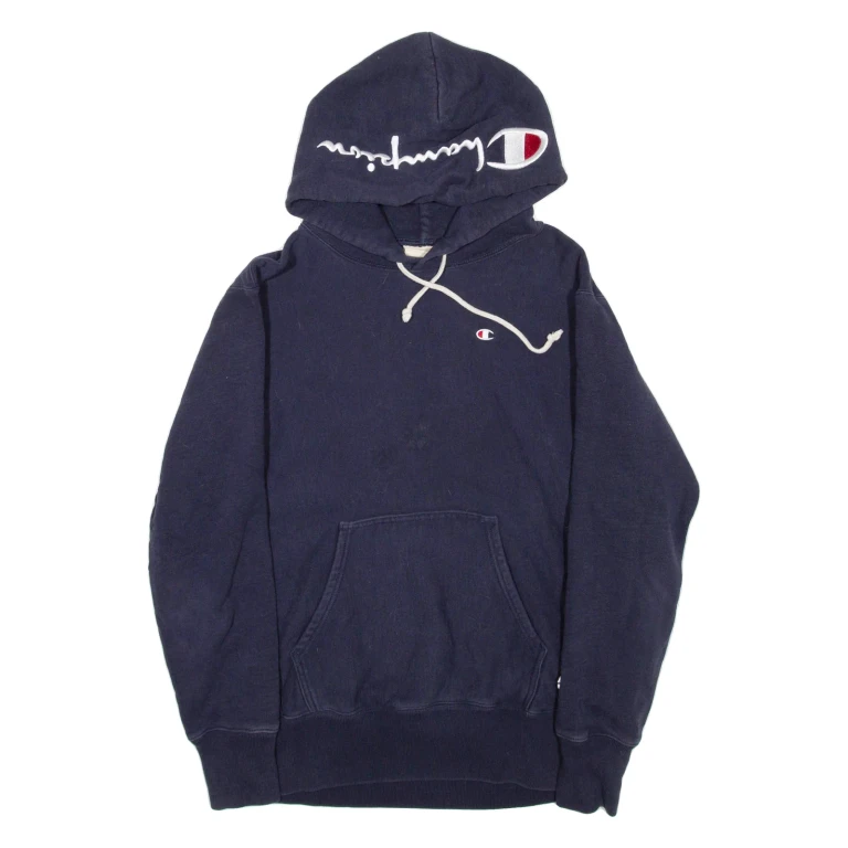 CHAMPION REVERSE WEAVE Mens Blue Hoodie M