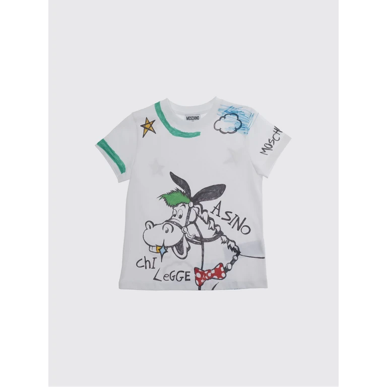 Boy's Pop Print Cotton T-shirt with Slogan and Crew Neck (HSM04LLAA0210101)