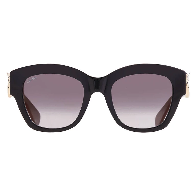 Cartier Panthere C Grey Cat Eye Ladies Sunglasses CT0547S 001 52