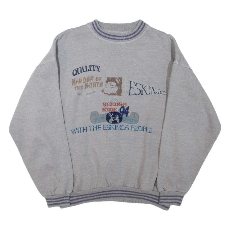 Mens Sweatshirt Grey Crew Neck M