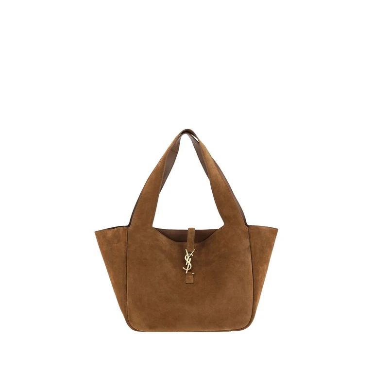 Saint Laurent Brown Calf Leather Bos Taurus Shoulder Bag - Women