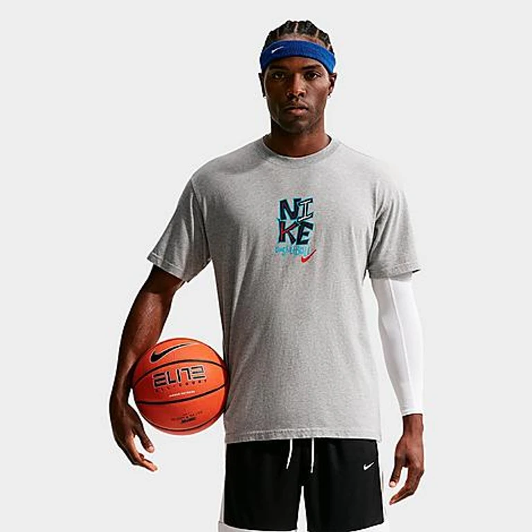 Nike Men's JDI Graphic Basketball T-Shirt in Dark Grey Heather Size: Small