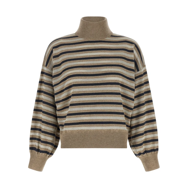 Brunello Cucinelli Multicolor Virgin Wool Cardigan Clothing - Women