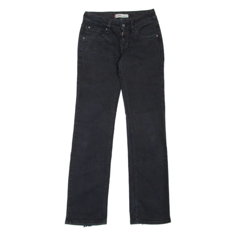 LEVI'S 570 Womens Jeans Black Regular Straight W27 L32