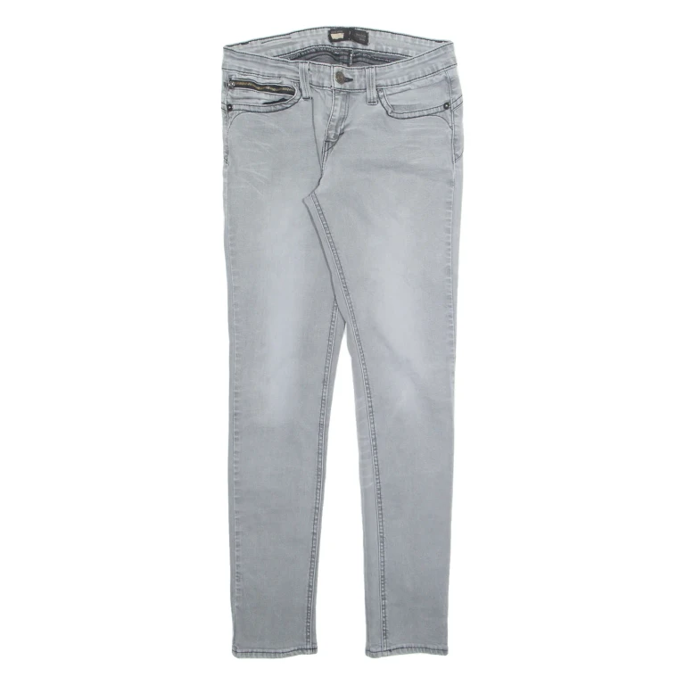 LEVI'S Womens Jeans Grey Slim Skinny Stone Wash W30 L30