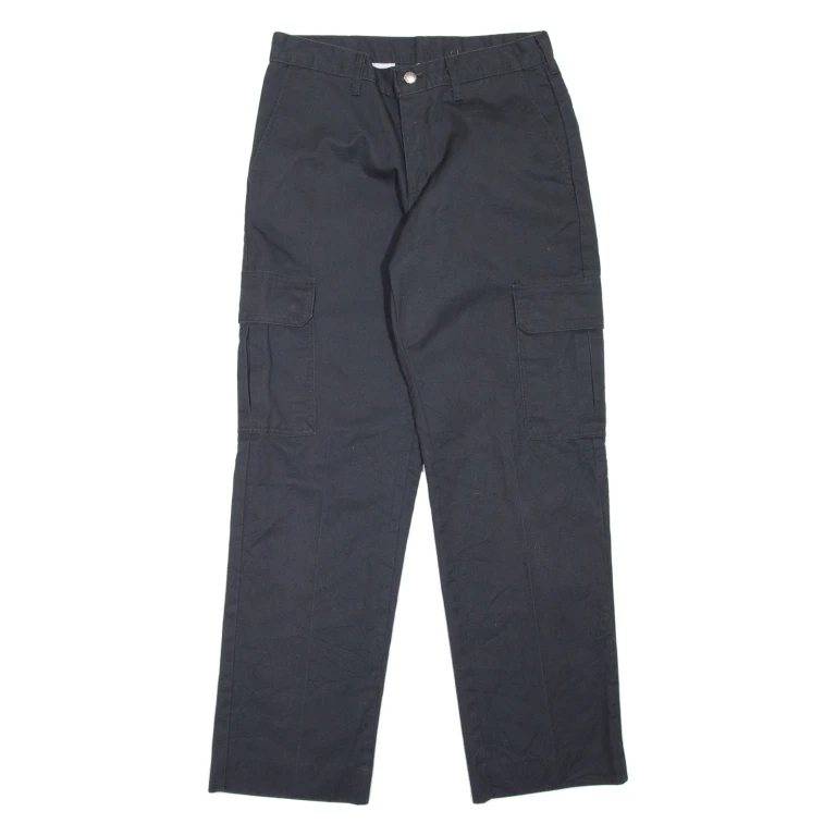 DICKIES Cargo Workwear Mens Trousers Black Relaxed Straight W30 L30