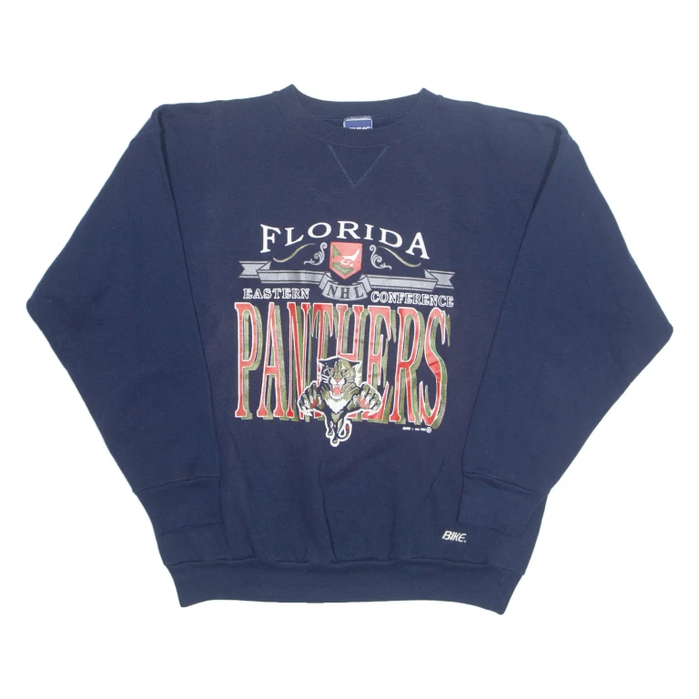 BIKE NHL Florida Panthers Mens Sweatshirt Blue 90s USA XL