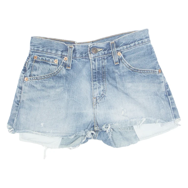 LEVI'S Cut Off 507 Womens Denim Shorts Blue S W27