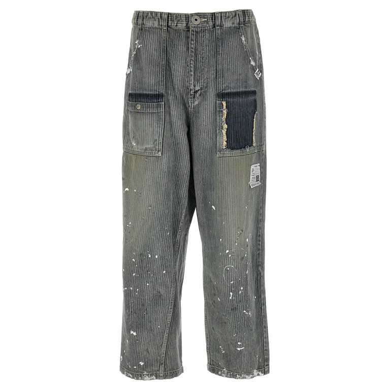 Blue Cotton Tapered Jeans Clothing - Men