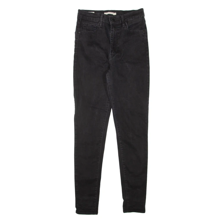 LEVI'S Mile High BIG E Womens Jeans Black Slim Skinny W26 L30