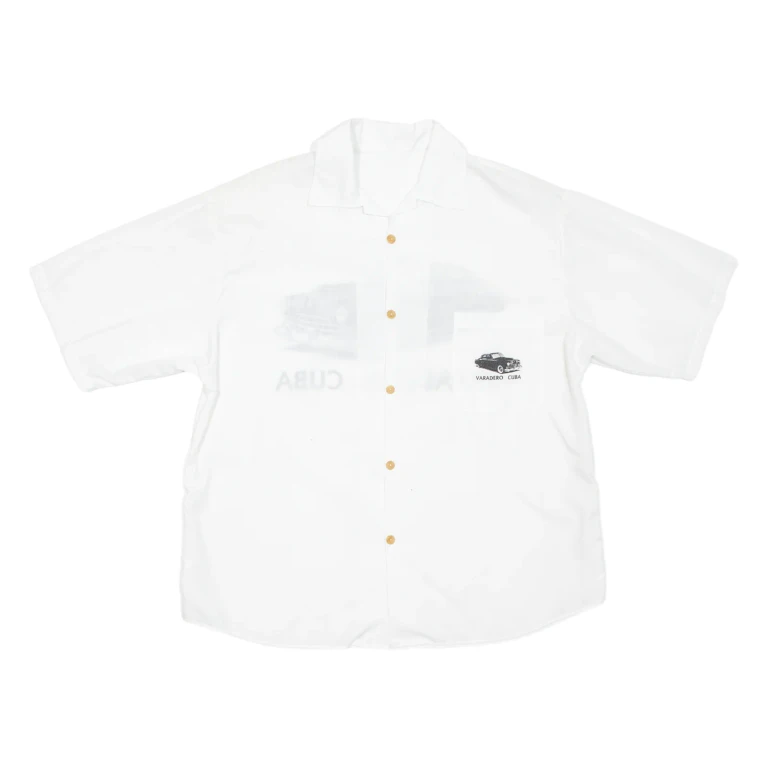 Mens Plain Shirt White XL
