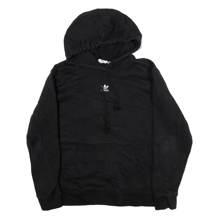 ADIDAS Womens Black Hoodie UK 14