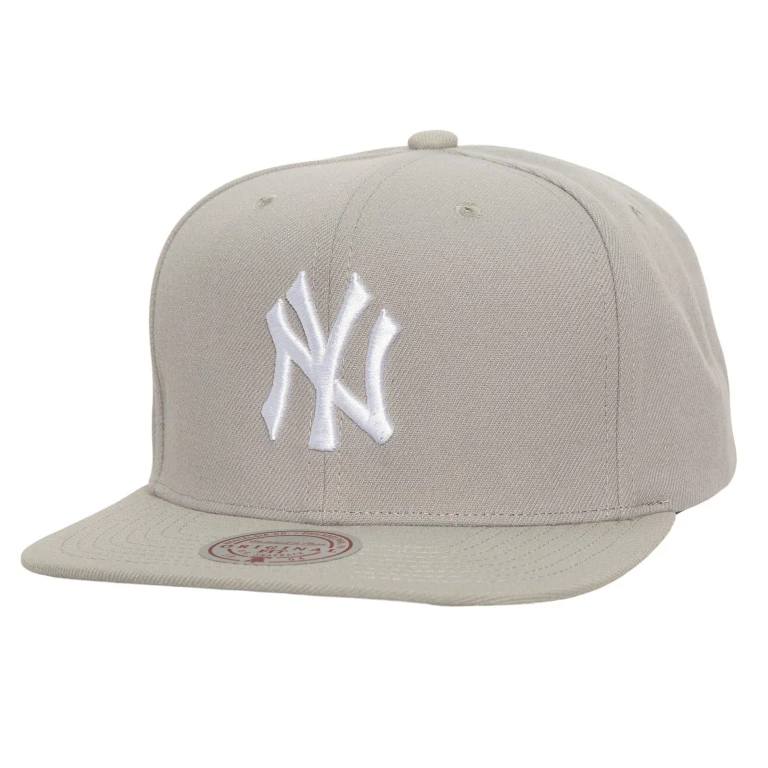 Men's MLB Evergreen Grey White Snapback Yankees Snapback Caps