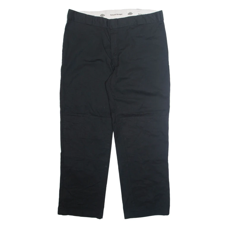 DICKIES Chino Mens Trousers Black Relaxed Straight W40 L31