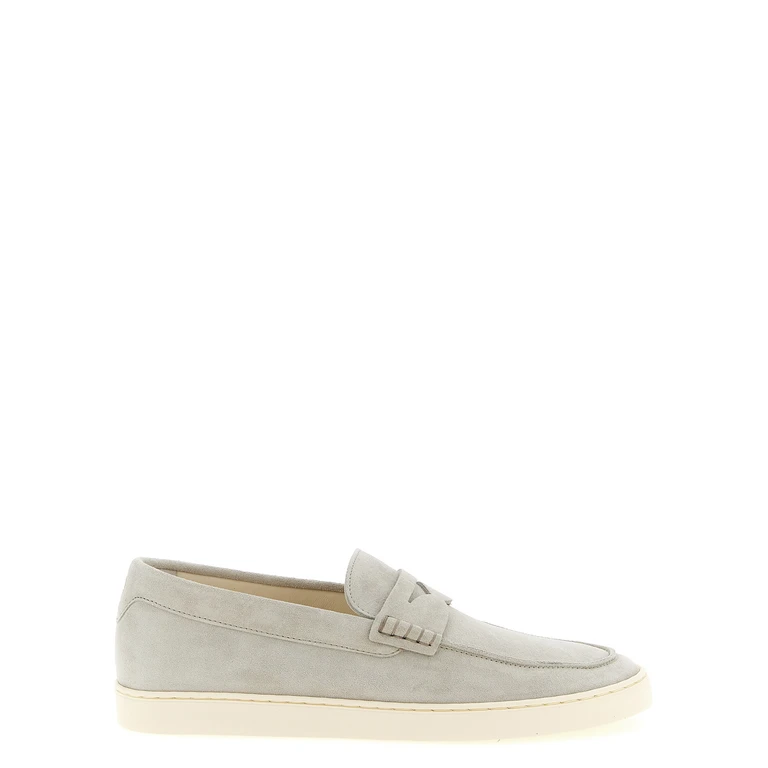 Brunello Cucinelli Gray Calfskin Slip-On Loafers - Men