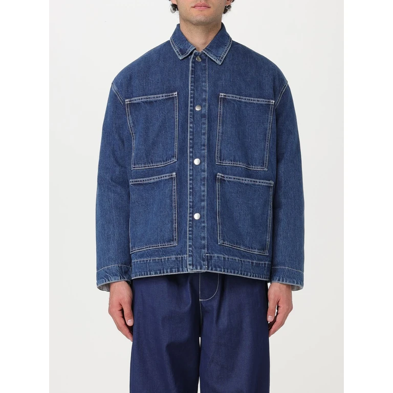 Jacket Men color Denim (CRTWXOUW016DEN0157758MIDWASHEDDENIM)