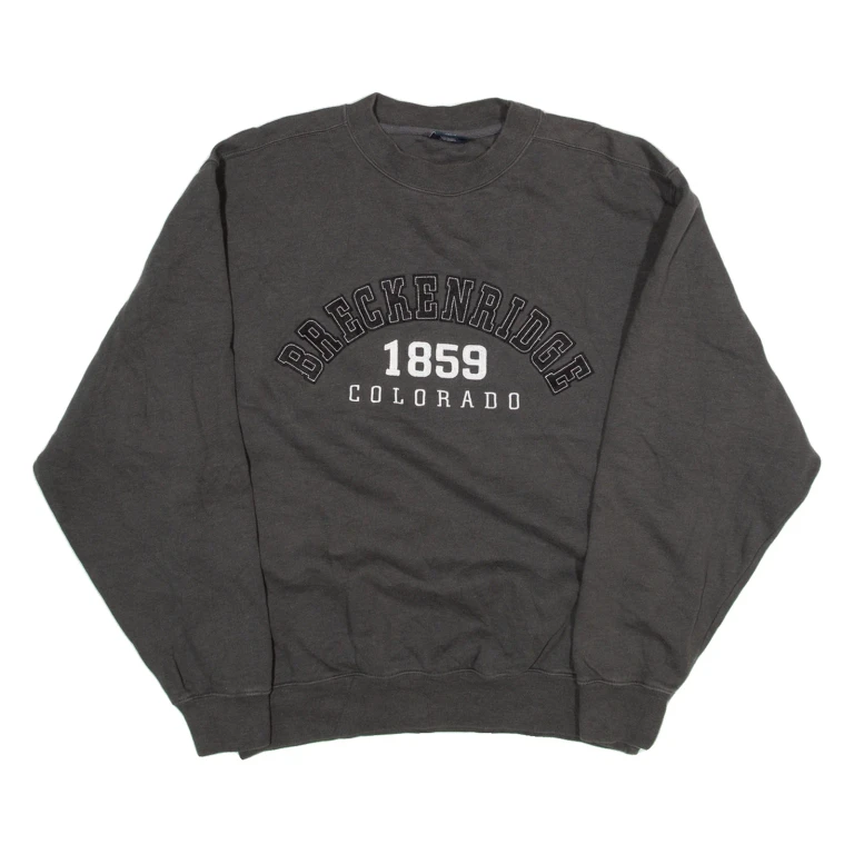 BAC Colorado Mens Sweatshirt Grey 80s USA L