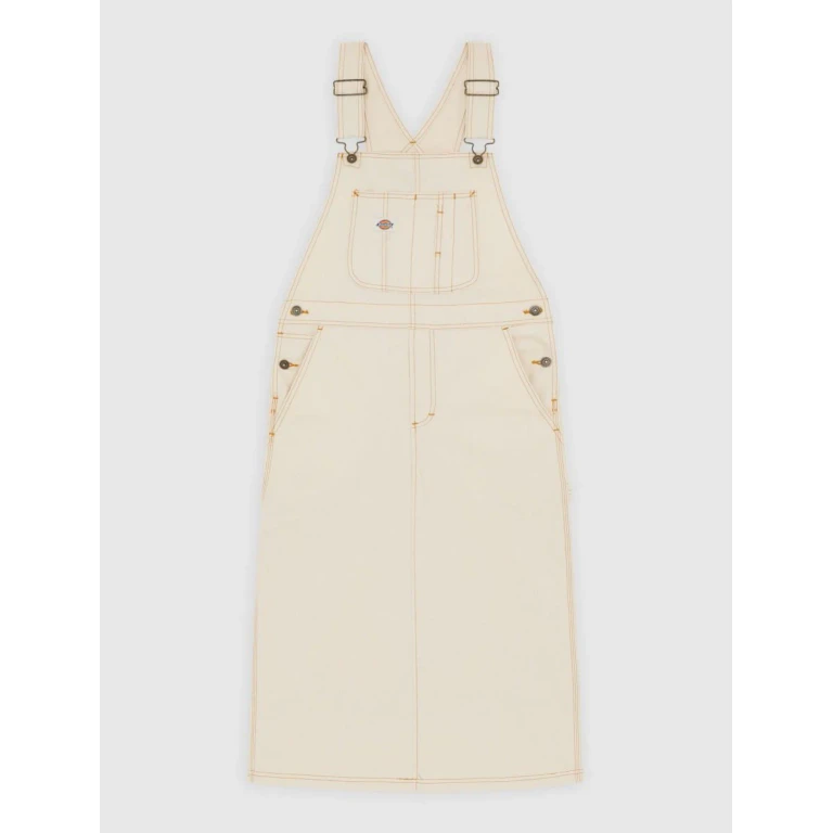 Women's Long Overall Denim Dungaree Dress