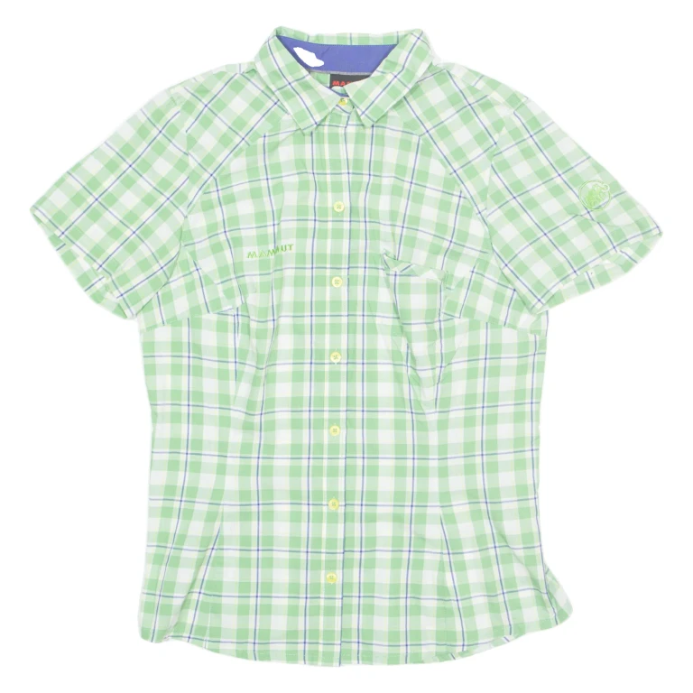 MAMMUT Womens Shirt Green Check S