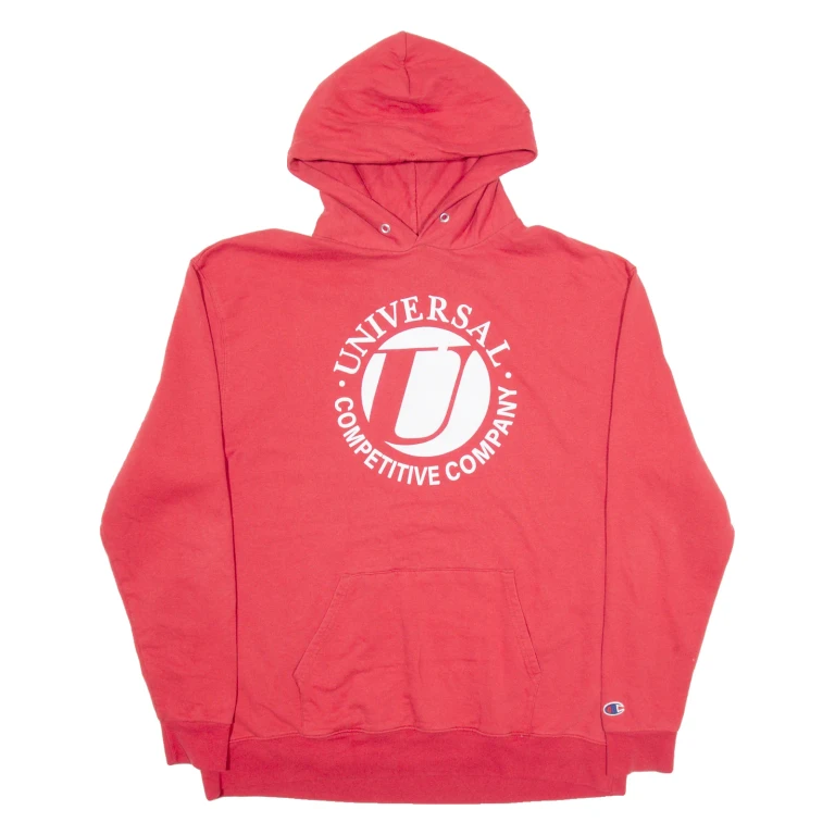 CHAMPION Universal Competitive Company Mens Red Hoodie XL