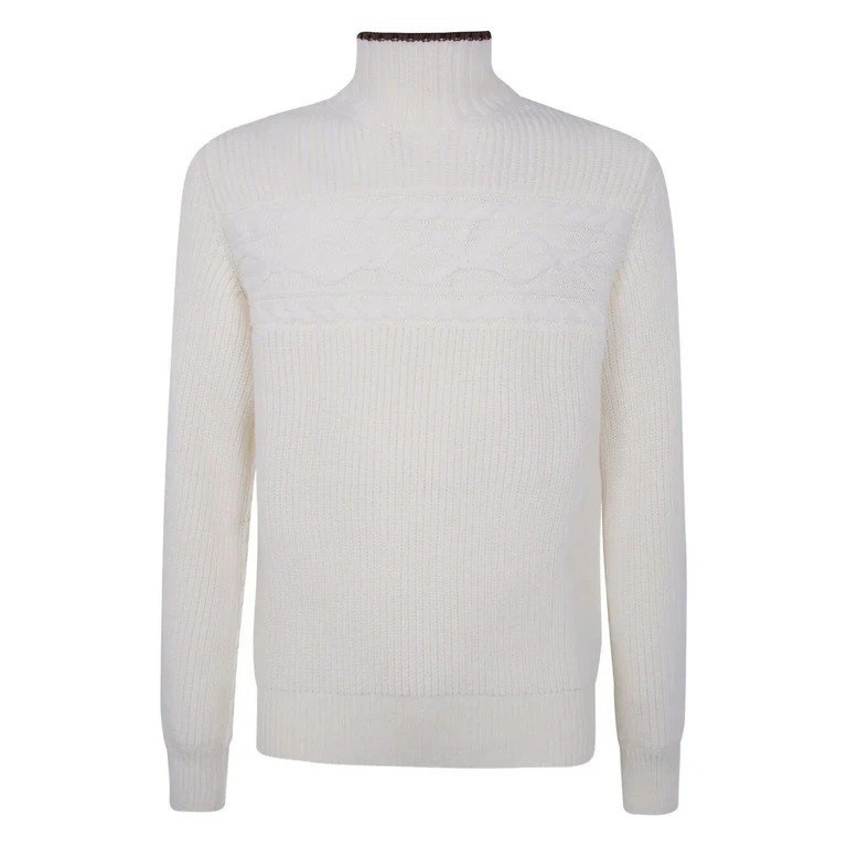Pure Wool Pearl Stitch High Neck
