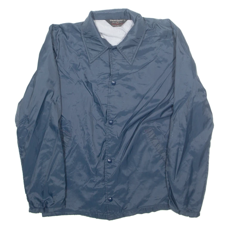 DAVID PEYSER Mens Coach Jacket Blue S