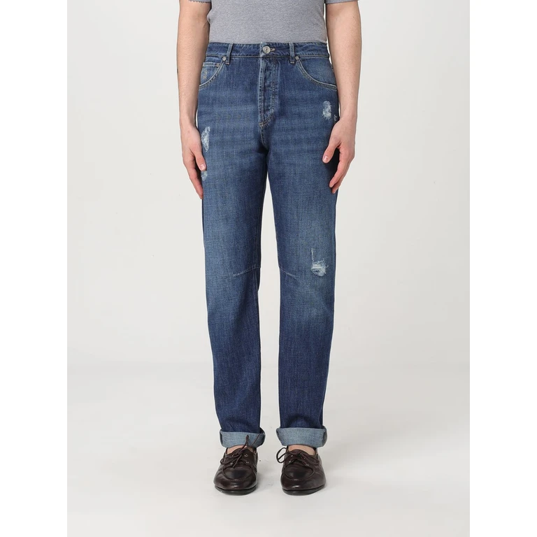 Brunello Cucinelli Blue Denim Straight-Leg Jeans Clothing - Men