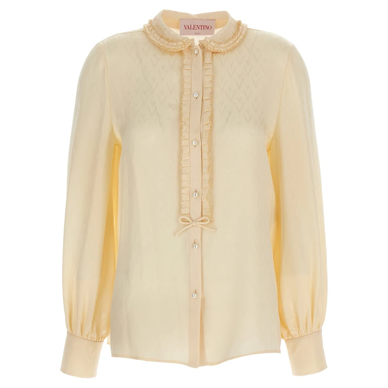 Beige Silk Blouse - Women