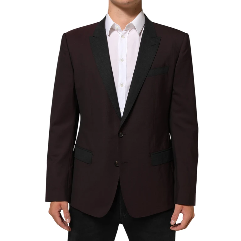 Dolce & Gabbana Maroon Wool 2 Buttons Suit Jacket Blazer 03+wv - Women