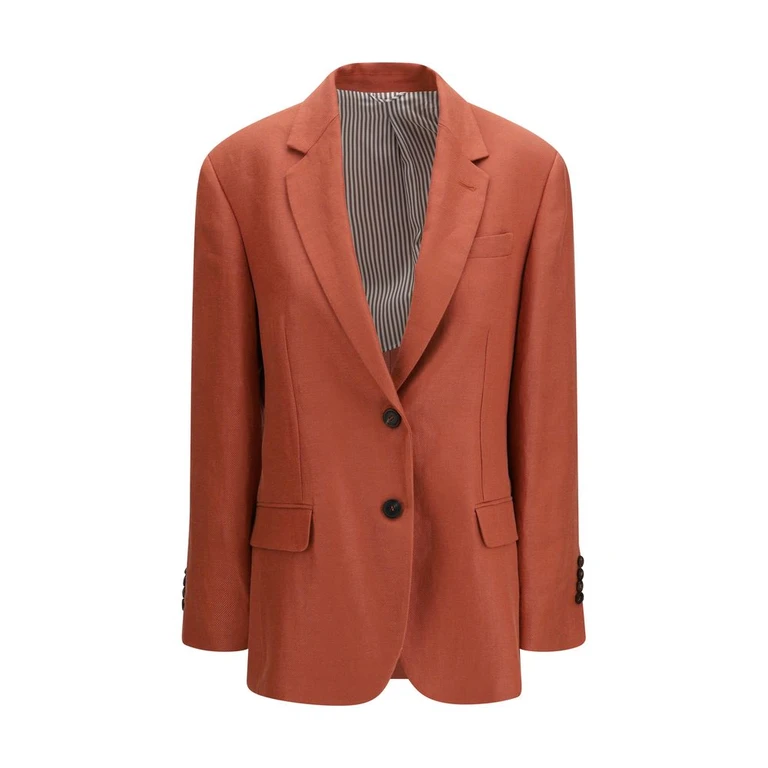 Brunello Cucinelli Multicolor Linen Blazer Clothing - Women