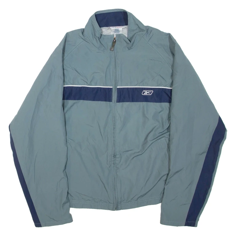 REEBOK Womens Track Jacket Green UK 14