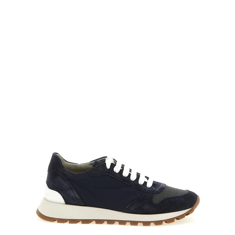 Brunello Cucinelli Blue Polyester Athletic Sneakers - Women