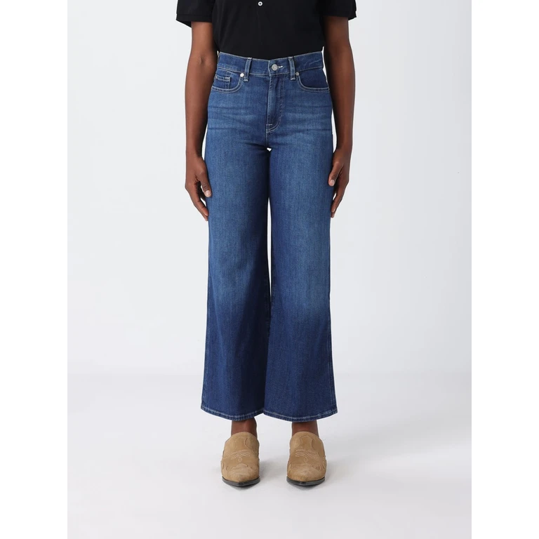 Wide Leg Stretch Denim Jeans (7U6P0R513DO)
