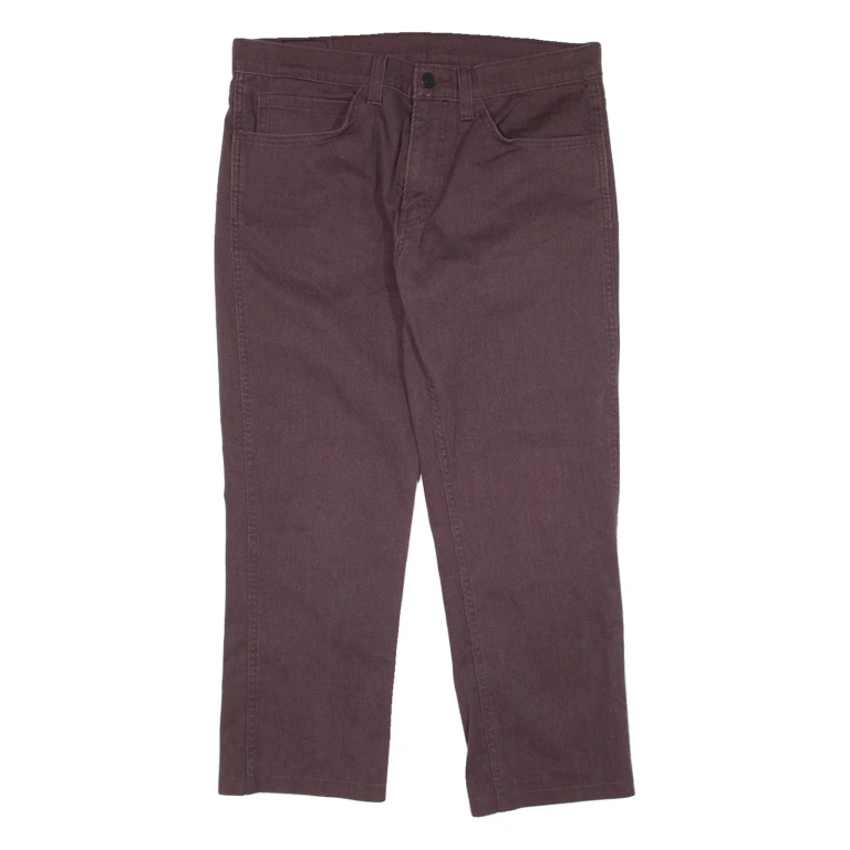 LEVI'S 511 Jeans Mens Maroon Slim Straight W34 L22