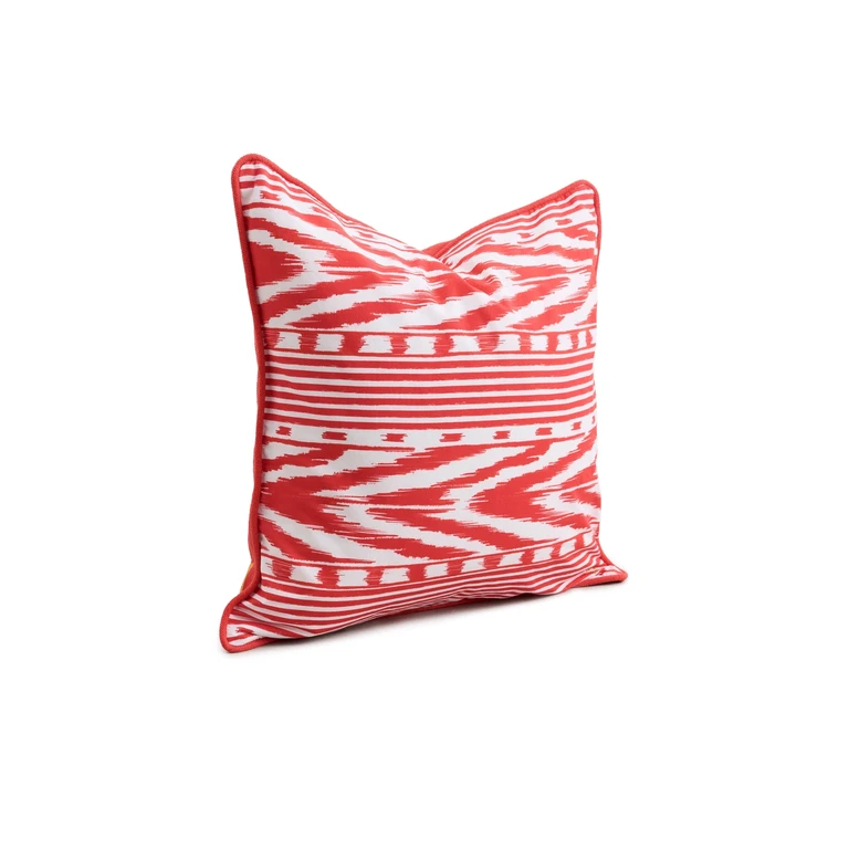 Coniglio Palm Beach Reversible Throw Pillow 20x20 Red Ikat One Size