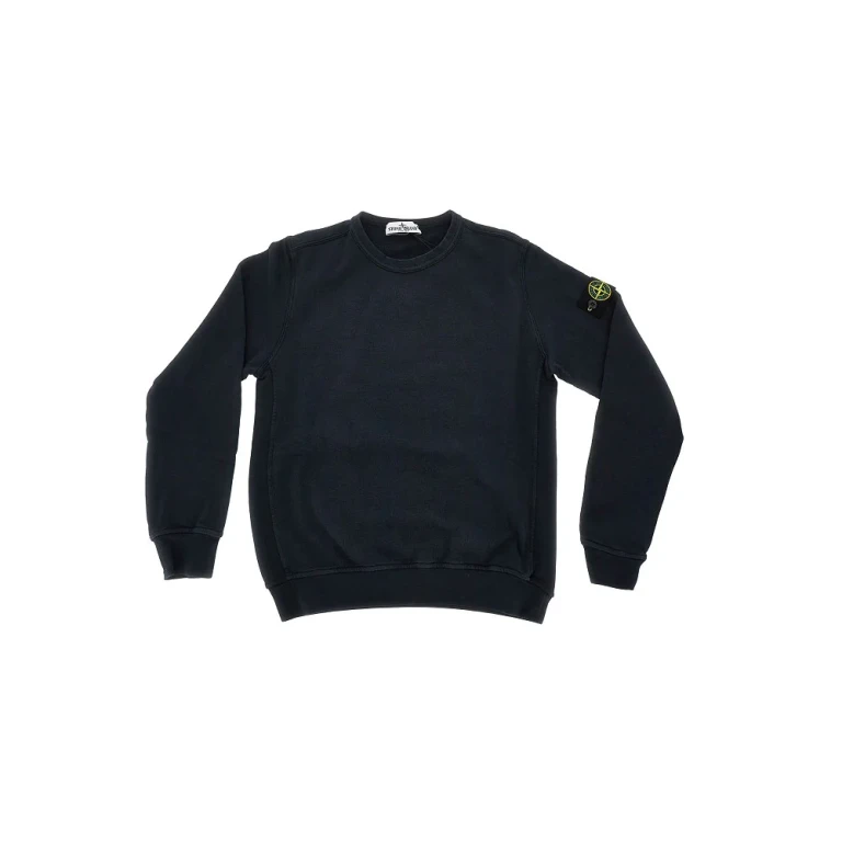 Stone Island Logo-Badge Rundhalspullover Kinder 8J