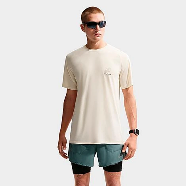 Nike Men's Stride Dri-FIT Distant Dreams ADV Running Top in Coconut Milk Size: XS