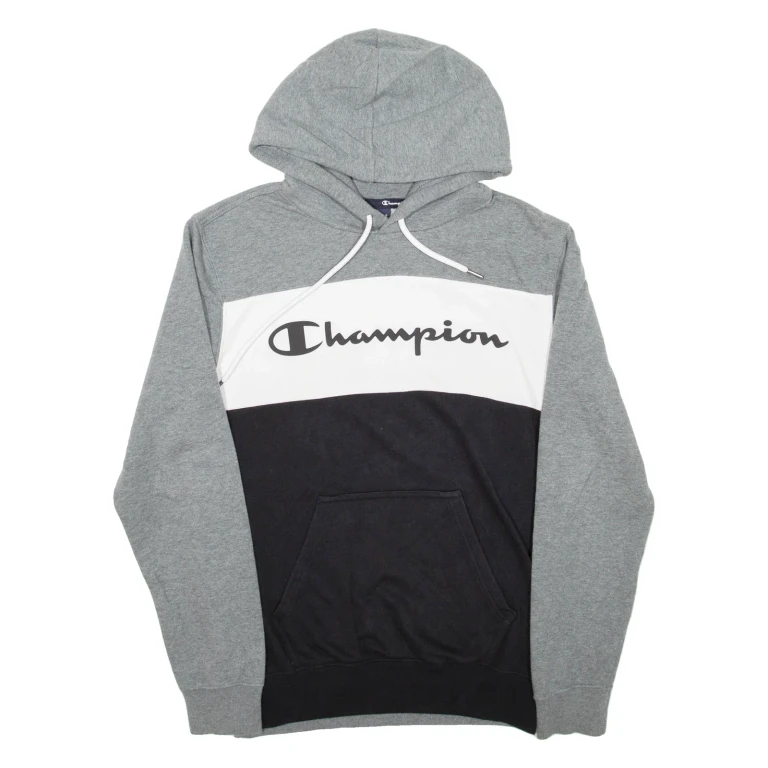 CHAMPION Mens Grey Hoodie S