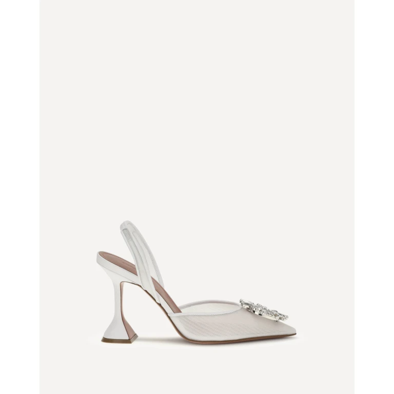 AMINA MUADDI 'Begum Sling' Bombas slingback de malha