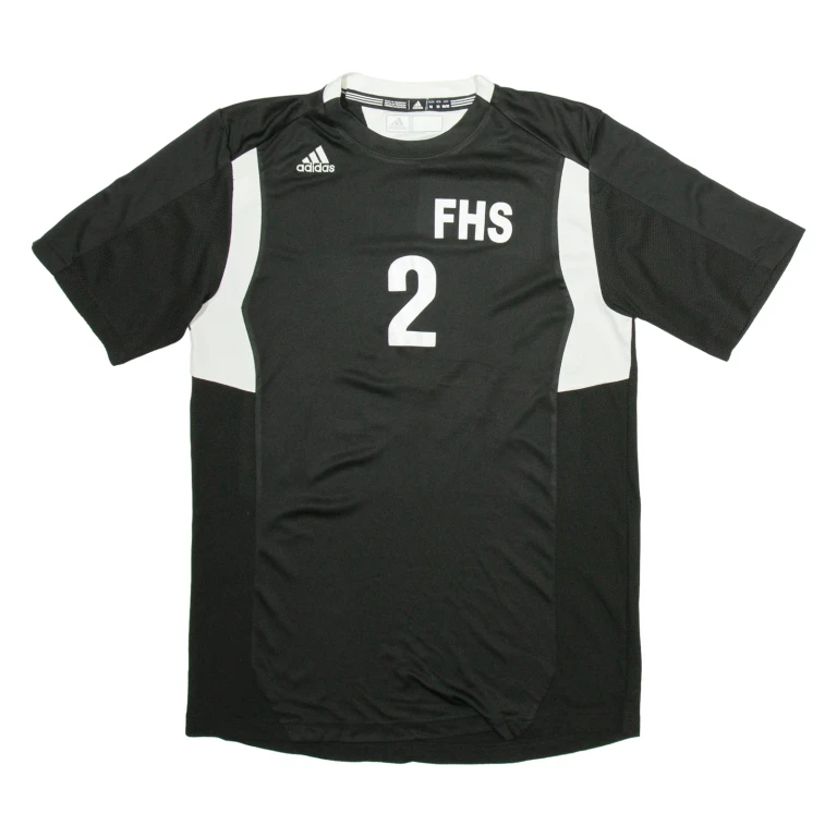 ADIDAS FHS Mens Football Shirt Jersey Black M