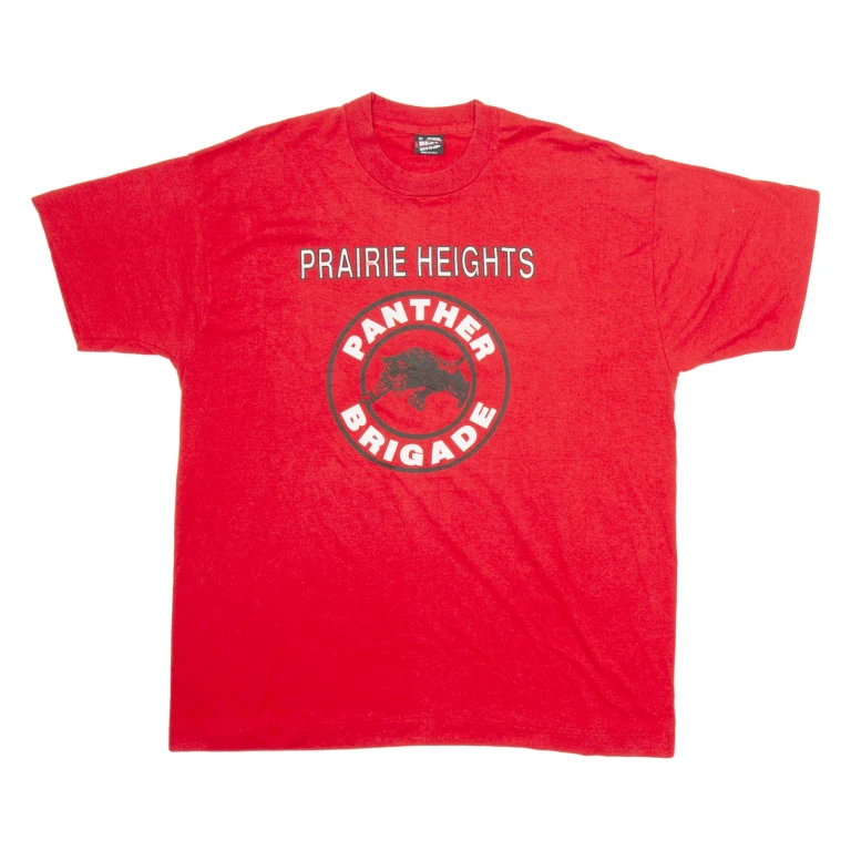 BEST Prairie Heights Panther Brigade Mens T-Shirt Red XL