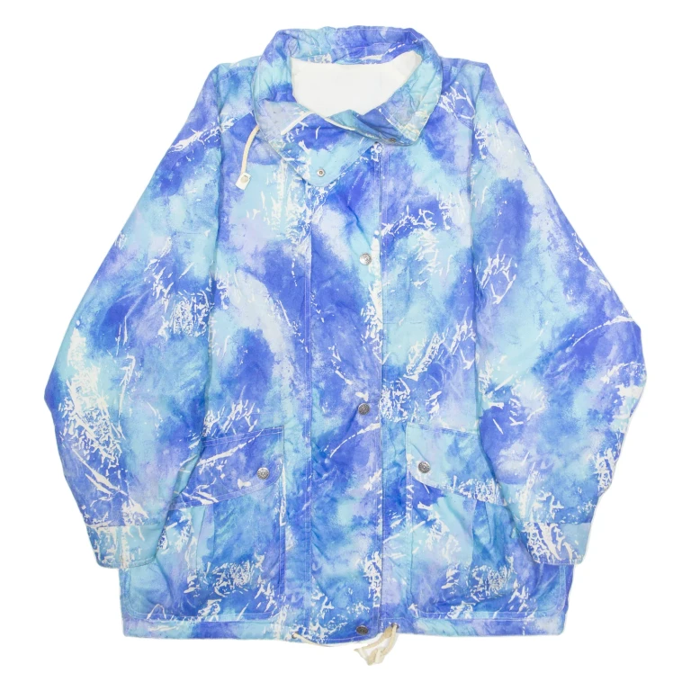 Womens Jacket Blue Crazy Pattern XL