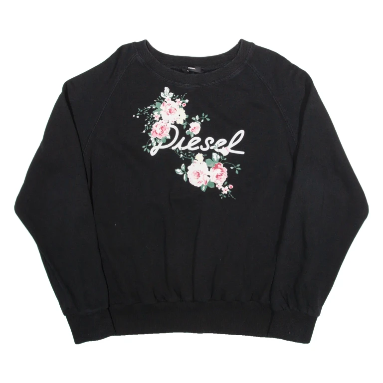 DIESEL Womens Sweatshirt Black L