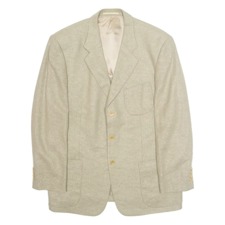 Mens Blazer Jacket Green Wool L